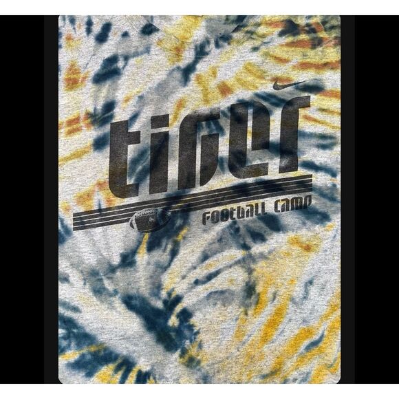 Vintage Nike Mizzou Tigers Football Camp Tie-Dye Tee - Picture 3 of 4